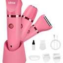 Ufree Bikini Trimmer Electric Razors for Women, Rechargeable Pubic Hair Trimmer Electric Shaver for Legs Body Hair, Bikini Shaver IPX7 Waterproof, Rose Red