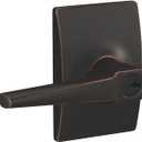 SCHLAGE F51A ELR 716 CEN Eller Lever with Century Trim Keyed Entry Lock, Aged Bronze