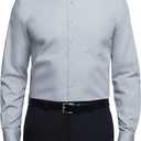 Van Heusen Mens Dress Shirt Regular Fit Poplin Solid (Gray, XL)