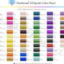 Simthread 63 Colors Polyester Compatible with Brother Embroidery Machine Thread Kit 40 Weight Compatible with Brother Babylock Janome Singer Pfaff Husqvarna Bernina Embroidery Sewing Machines 550Y