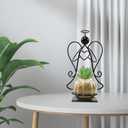 Angel Plant Terrarium with Metal Stand, Air Planter Bulb Glass Vase Metal for Hydroponics Home Garden Office Decoration-Plant Lover's Gift for Women (Angel)