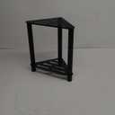 Shower Foot Rest, Shower Stool for Inside Shower, Stainless Steel Waterproof Shower Stool for Shaving Legs - Corner Bathroom Bench Seat with Storage Shelf for Small Shower Spaces (Triangle-black)