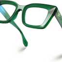 VISOONE Spring Hinge Cat Eye TR90 Blue Light Blocking Glasses with Anti Computer Glare for Women CALIDA (Basil Green)