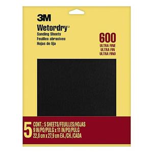 MOUNTING STRIP PLTC 1X3", 3M Wet or dry Sandpaper, 9 in. x 11 inch, 600 Grit, Ultra Fine, 5 Sheets/Pack, DI Gogo Garden Bamboo/Latex Glvs MD Leaf Size M, Royal Brush Foam Brush 1In