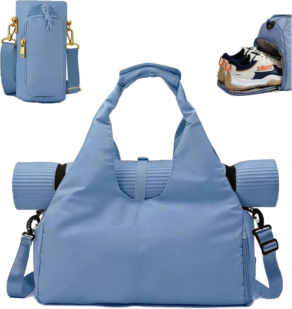 Yoga Mat Bag, Sport yoga Gym Bag for women, Lightweight yoga mat bag carrier with Yoga Strap, Carryall Yoga Tote Bag