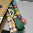 ApudArmis Six Player Croquet Set with Premiun Rubber Wooden Mallets 28In,Colored Ball,Wickets,Stakes - Lawn Backyard Outdoor Game Set for Adults/Teenagers/Family (Large Carry Bag Including)