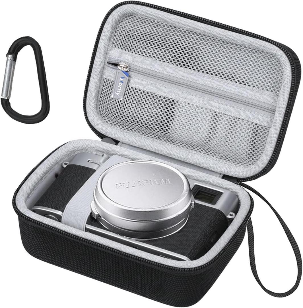 Camera Case for Fujifilm X100VI / X100V Digital Camera, Case for Fuji X100VI/ X100V/ X100F/ X100T/ X100S/ X100 with Pocket for Cable SD card (Case Only) (Black)
