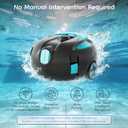 KKI Robotic Pool Cleaner, Automatcic Pool Vacuum Robot for inground Pool | Dual Suction,Cordless, 130-Min Runtime