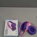 Kids Headphones, Wired Headphones for Kids On Ear with Microphone, 93dB Volume Limiter Headphone for Girls Boys, Foldable Lightweight Headphone for School Learning & Entertainment, Pink Purple