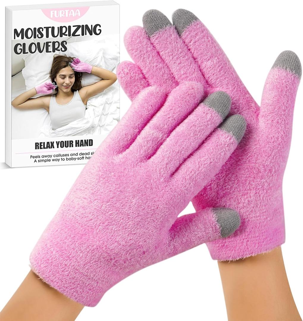 Moisturizing Glovers,Gel Spa Glovers,Soft Moisturizing Gel Lining Infused with Essential Oils and Vitamins for Repairing and Softening Dry Cracked Hand Skins. (ONE SIZE FIT MOST)