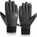 RIGWARL Winter Gloves Waterproof for Cold Weather, Warm Snow Gloves Men Women, Skiing Glove with Touchscreen Fingers for Hiking Running (Medium, A126 Colder Plus-(90% Warm&waterproof)-Black)