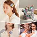 Gezan DIY Hairpin Accessories :10 PCS hair clips,10PCS Hairpin gasket, 2 PCS Sewing Clips, 10 PCS Cotton Quilting Fabric Bundles,One Lace Trim Ribbon Roll and Clear Glue