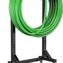 Keten Garden Hose Holder, Detachable Metal Water Hose Holder Stand, Heavy Duty Freestanding Garden Hose Reel Rack and Hose Storage Organizer for Outside Yard