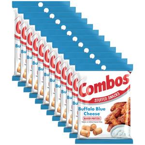 COMBOS Cheese Snacks Buffalo Blue Cheese Crackers Snack Packs,12 Bulk Bags (EXP 05/01/26)