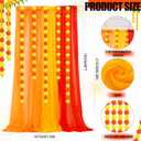 Indian Pooja Backdrop Decoration Items 7x5ft Diwali Backdrop 5 Artificial Marigold Garland Set Mehndi Home Decorations for Janmashtami, Varalakshmi, Haldi, Puja, Ganesha Party Decor