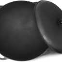 Dutch Oven Pot with Lid Syton 12.5 Quarts (12 L) - Camping Dutch Oven - Cast Iron Cookware Set - Uzbek Kazan Cast Iron  Premium Camping Cookware