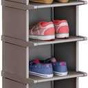KANAV 8 Tiers Shoe Rack - Vertical Narrow Shoe Shelf Storage Organizer Sturdy Space Saving - Tall Narrow Shoe Rack for entryway Closet Hallway