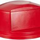 Rubbermaid Commercial Products Heavy-Duty Brute Dome Swing Top Door Lid, Plastic, Red, Compatible with the 32-Gallon Waste/Utility Containers