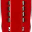 Sangyn Retro Wall Phones for Landline with Mechanical Ringer Corded Telephone Wall Mounted with Indicator Waterproof Old Style Landline Phones for Home Kitchen, Red