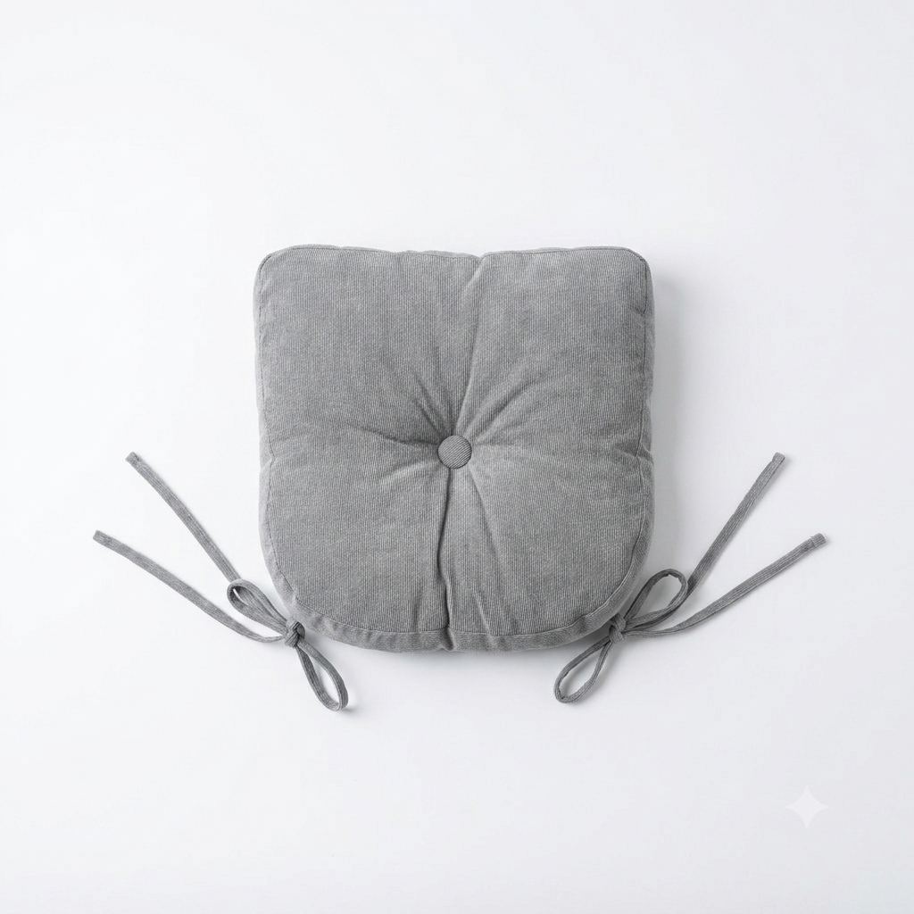Rofiejox 1 Pack Seat Cushion/Chair Cushion Pads for Dining Chairs, Office Chair, Floor, Machine Wash & Dryer Friendly (Flannel 17"×17", Grey)