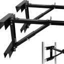 Adjustable Ladder Jacks 2 Pack, Professional Telescopic Ladder Platform Attachment with Heavy Duty Locking Feet - Fits Square, Round & D-Shaped Rails for Stairs, 250LBS Capacity