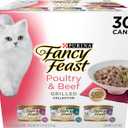Purina Fancy Feast Grilled Wet Cat Food Poultry and Beef Collection Wet Cat Food Variety Pack - (Pack of 30) 3 oz. Cans BB 4/25