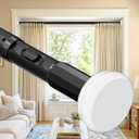 Tension Curtain Rod No Drilling 39-86", Heavy Duty Long Shower Rod Black