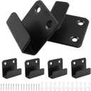 6 Pack Wall Hanger Fastener, Stainless Steel Mount Brackets Hook With 10mm Inner Width Heavy Duty Tile Display Hangers for Ceramic (Black)