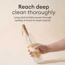 Vove Bottle Brush Set, 4 Natural Sisal Bottle Brushes with Long Bamboo Handles, Plastic-Free Bottle & Straw Cleaner Set, Zero Waste, Stainless Steel Wire, FSC Certified Bamboo, Kraft Packaging