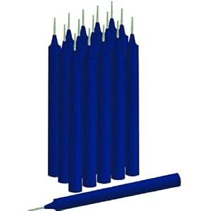 Candle Charisma 100 Blue Spell Candles - 4" Unscented Paraffin Chime Candles, Smokeless & Dripless, Colored Candles, Long Burn Time 0.43" Thick Taper Candles for Rituals, Witchcraft and Parties