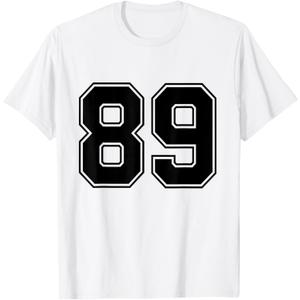 #89 Number 89 Sports. Jersey T-Shirt My Favorite Player #89 T-Shirt, S