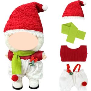 Doll Clothes 17cm/15cm Outfit Set Party Clothes High-End Fashion Outfits Suitable Accessories Christmas Cloak Halloween Premium Clothing 5.91-6.7 inch (No Doll) (LBB-258) (Cute Christmas Hat)