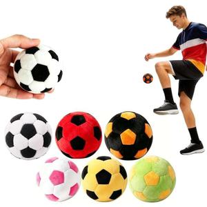 6 Pack Soccer Footbag Balls Soft Plush Fleece Juggling Bags for Adults & Kids Durable 32-Panel Spiral Design Ideal for Foot Coordination, Outdoor Play, Party Favors & Stress Relief.