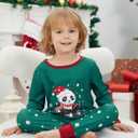 MyFav Christmas Pajamas for Family Cute Snowman Print Long Sleeve PJS Set (S)
