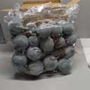 40 Pcs Dusty Blue Velvet Christmas Balls Flocked Christmas Tree Hanging Ornaments Neutral Shatterproof Plastic Velvet Ball for Xmas Tree Decor