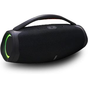 Portable Bluetooth 5.0 Speakers, RGB Speaker with 360 Degree Surround Sound Loud Speaker with Lights Long Battery Life Outdoor Speaker for Party (Black)