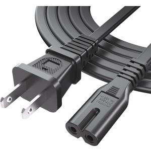 Superer Printer Power Cord Cable Fit for HP OfficeJet Pro, Envy, DeskJet Series Printers 2 Prong Replacement - (ETL Listed Cable) (4 ft)