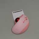 seenda Wireless Trackball Mouse, Bluetooth - Ergonomic Rollerball Mouse Rechargeable, 3 Device Connection Optical Mice Adjustable DPI Thumb Control Mice Compatible for Mac/Android/Windows - Pink