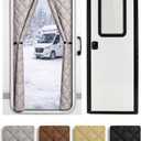 Thermal Insulated RV Door Cover  Magnetic Closure for Draft-Free Winter Living  RV Door Insulation Blanket for Inside Camper  Keeps Heat in & Cold Out (Grey)