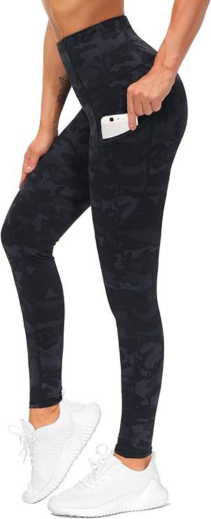 THE GYM PEOPLE Thick High Waist Capris Yoga Pants with Pockets, Tummy Control Workout Running Yoga Leggings for Women, XL