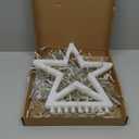 FUNIAO Christmas Lights, 320 LED String Lights with 12" Plastic Star Tree Topper, 8 Modes Outdoor Waterproof Christmas New Year Parties, Yard, Garden, Home Decor (Warmwhite)