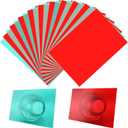30 Pieces Christmas Gel Filter Colored, Transparent Color Overlays Film Plastic Sheets for Reading, Led Light or Craft, Red and Green, 8.5X 11.7Inches