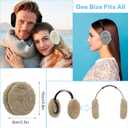 Ramede 4 Pcs Unisex Winter Ear Muffs Faux Fur Earmuffs Foldable Ear Warmers Light Weight Winter Warm Earmuffs with Plastic Headband Cover Warmers for Men Women