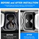 REMOCH 3D Cup Holder Inserts for Toyota RAV4 Accessories 2025 2024 2023 2022 2021 2020 2019 Silicone Cup Coaster Mats Pad Center Console Liner (2Pcs Set, Black Trim)
