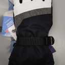 MCTi Ski Gloves,Winter Waterproof Snowboard Snow 3M Thinsulate Warm Touchscreen Cold Weather Women Gloves Wrist Leashes (Medium, White)