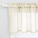 KOUFALL Kitchen Valances for Windows,Linen Sheer Farmhouse Valances for Living Room, Terracotta (52"W x 18"L (Pack of 1))