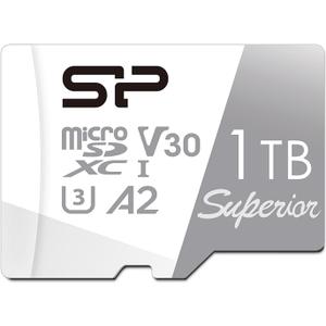 Silicon Power 1TB Superior Micro SDXC UHS-I (U3), V30 4K A2,High Speed MicroSD Card, Compatible with Nintendo-Switch (Grey)