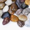 Pulovin 30 lbs River Rocks for Plants, 1-1/2 inch Decorative Garden Rocks Outdoor Landscaping, Large Polished Natural Stone for Walkways, Yard, Vases, Crafts