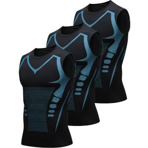 Mens Tank Tops,Sport Running Dry Fit Gym Shirt, Wicking Athletic Mesh Breathable Muscle Tee Workout Sleeveless Shirts (Black, XXL)