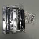 4 Pcs Chest Handles, 3 Inch Pull Handles with Screws, Stainless Steel Foldable Pull Ring Handle for Toolbox, Heavy Duty Surface Mount Case Handle, Silver